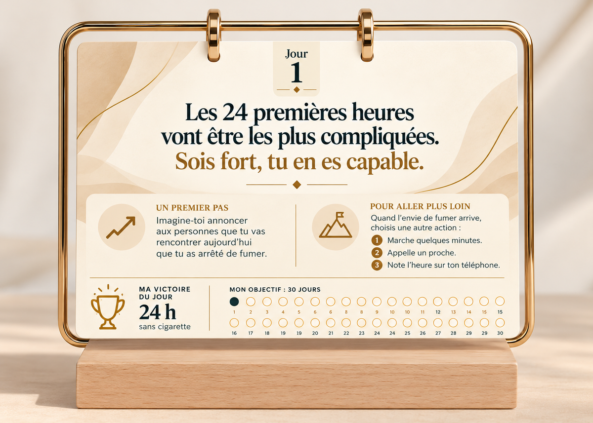 Calendrier 30 jours sans tabac Respire Nova