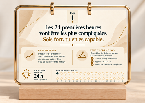 Calendrier 30 jours sans tabac Respire Nova